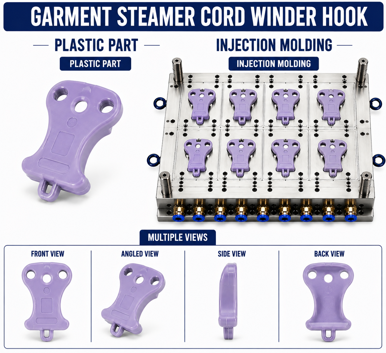 Garment Steamer Plastic Cord Winder Hook Mould and Moulding Service